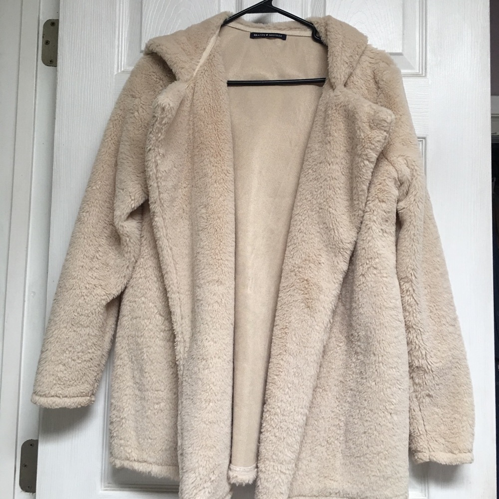 Brandy Melville teddy bear coat